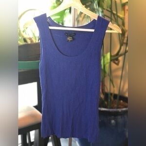 New York & Co. Royal Blue Ribbed Tank Small